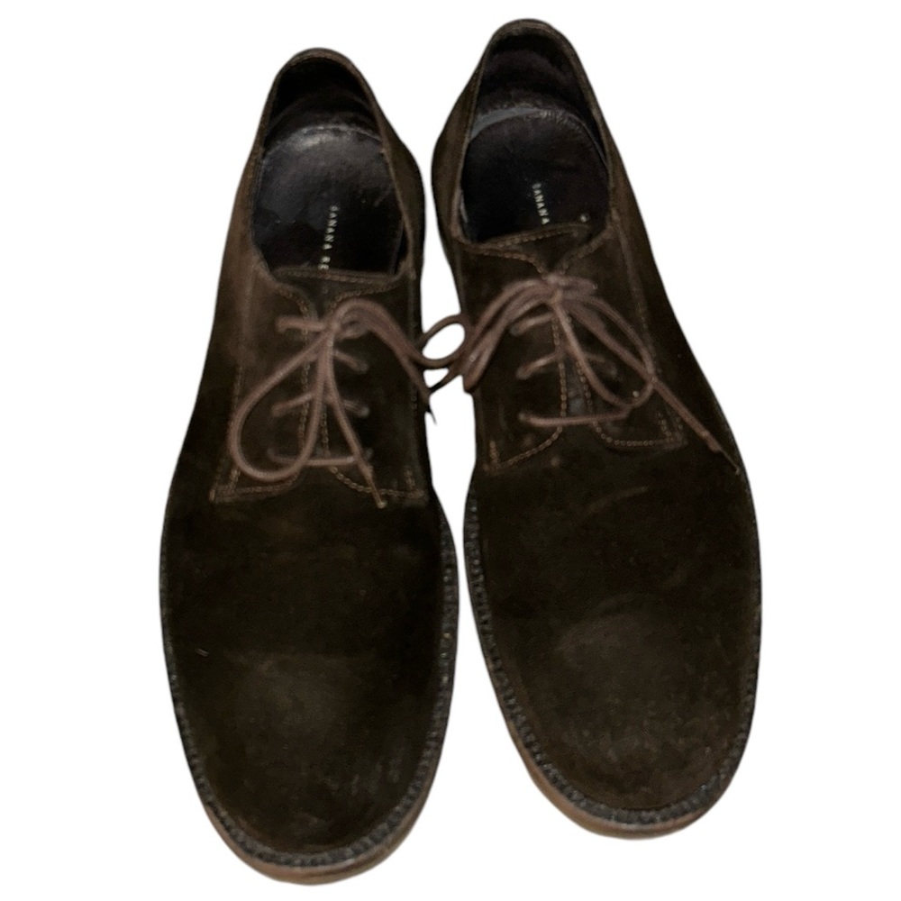 Banana Republic Brown Nubuck Suede Oxfords Size 9D